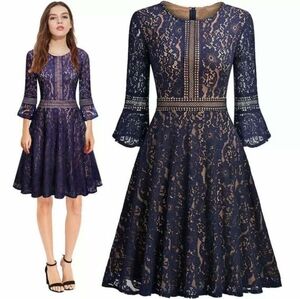 MissMay Navy Lace Dress